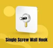 Self Adhesive Wall Hook (Single Screw Hook)