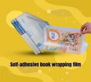 Self-adhesive book wrapping film