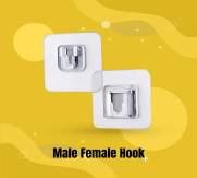 Self Adhesive Wall Hook (Male-Female Hook)