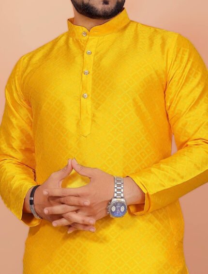 Men’s Jacquard Work Kurta | Sizes 36–44 | Wholesale Bulk Orders
